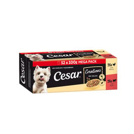 Cesar Selecci&oacute;n en Salsa Pollo y Buey sobres para perros - Multipack