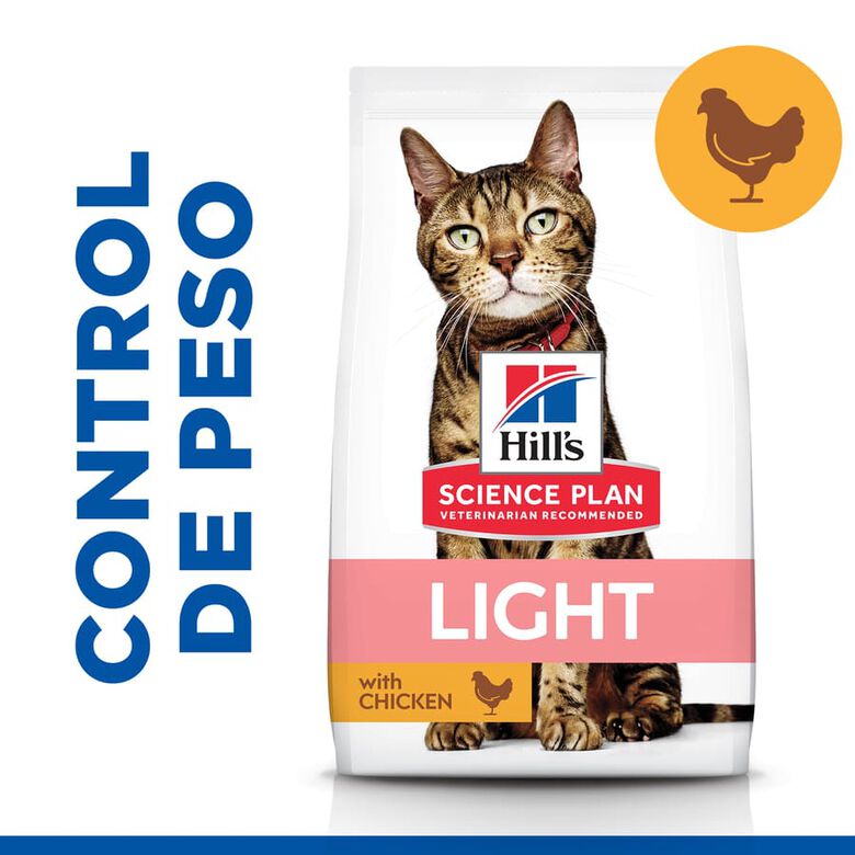 Hill&#039;s Science Plan Light Adult Pollo pienso para gatos thumbnail