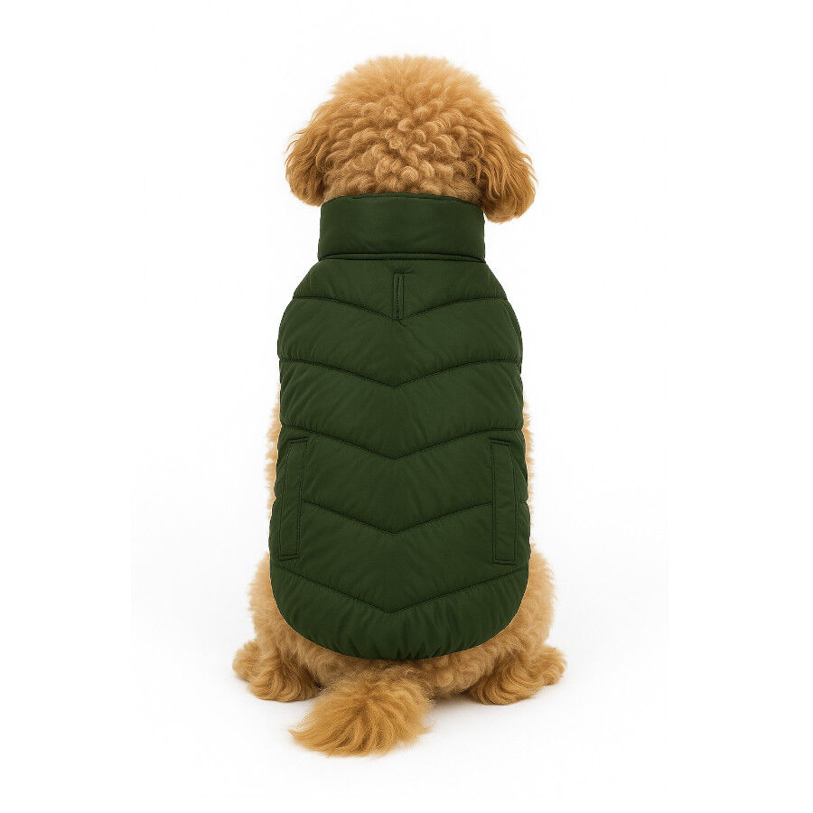 Outech Puffer verde con bolsillos para perros thumbnail