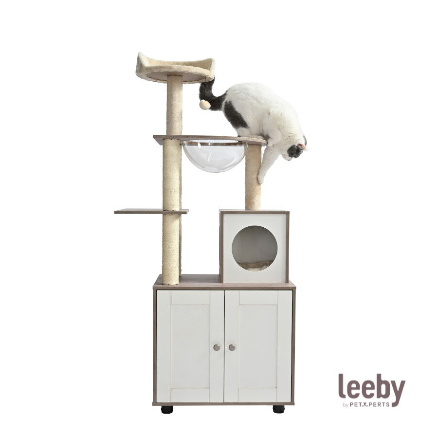 Leeby Luna árbol rascador con mueble para gatos thumbnail