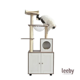 Leeby Luna árbol rascador con mueble para gatos