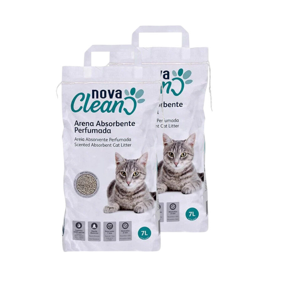 2 x 7 L Nova Clean Arena perfumada absorbente para gatos &iexcl;Pack ahorro!, , large Imagen numero 1