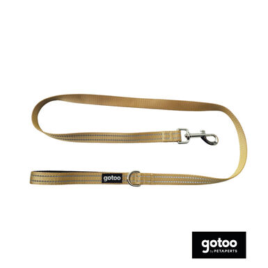 Gotoo Correa de nylon reflectante beige para perros