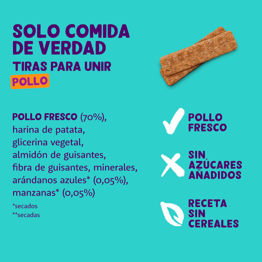 Edgard &amp; Cooper Tiras de Pollo snack para perros thumbnail