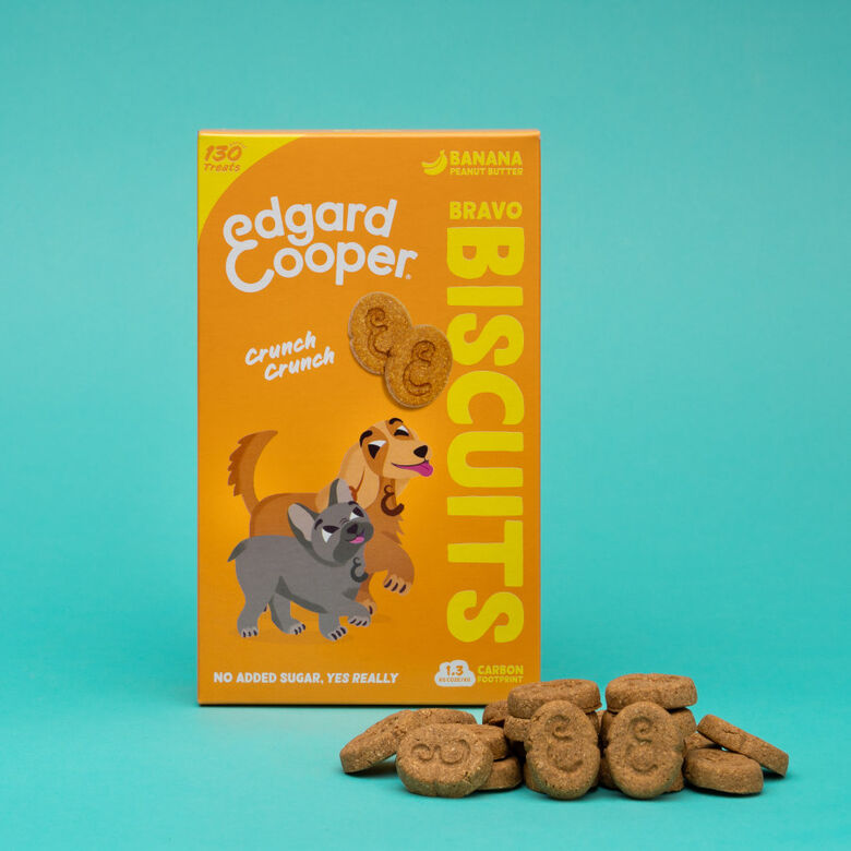 Edgard &amp; Cooper Galletas de Plátano y Mantequilla de Cacahuete snack para perros thumbnail