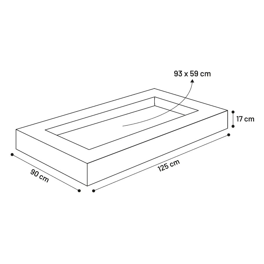 Flamingo Carlota Rectángulo Gris con Cremallera Cama para perros thumbnail