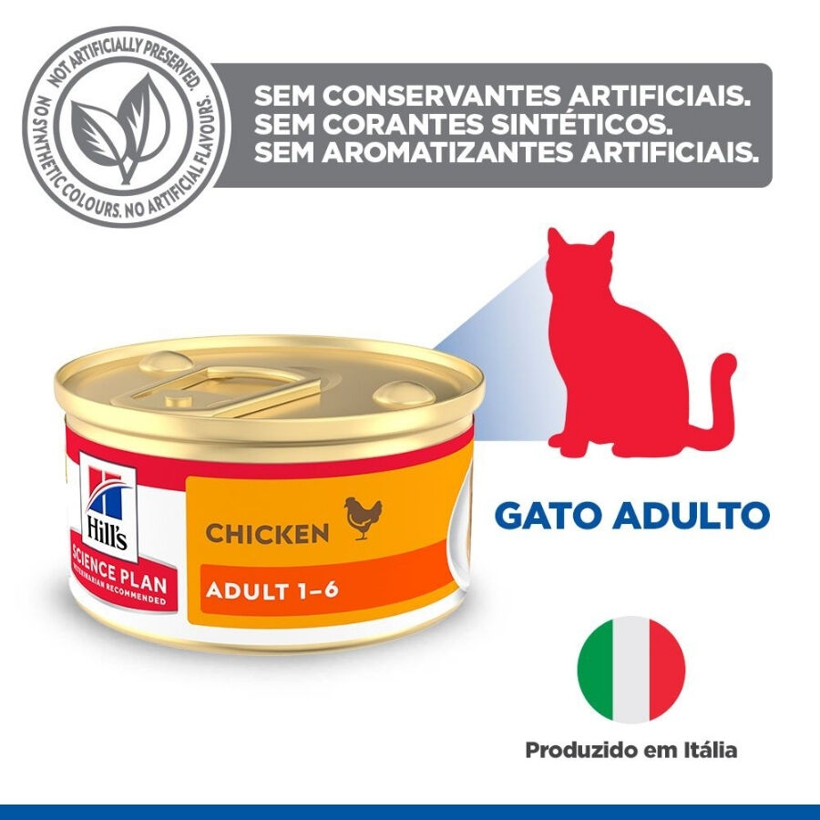85 g Hill's Science Plan Adult Mousse de Pollo lata para gatos, , large Imagen numero 3