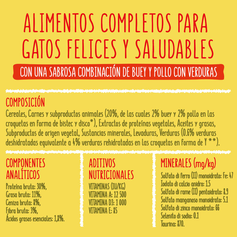Friskies Adult Buey con Pollo y Verduras pienso para gatos thumbnail