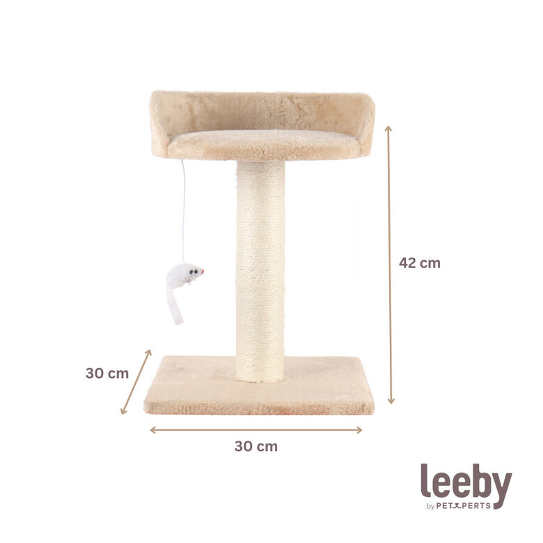 Leeby Tigrou rascador con cama y juguete beige para gatos,  Imagen numero 5 Leeby Tigrou rascador con cama y juguete beige para gatos, , large Imagen numero 5