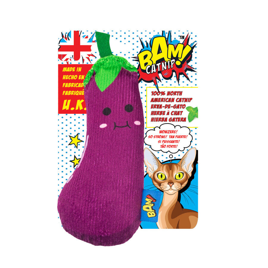 BAM! Peluche Berenjena con Catnip para gatos, , large Imagen numero 4