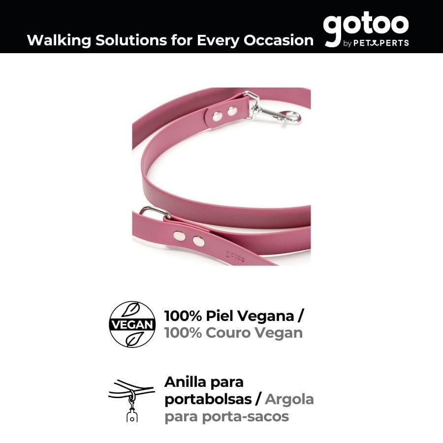 Gotoo Correa Biothane roja vino para perros, , large Imagen numero 4