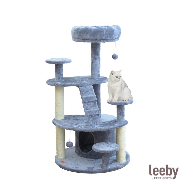 Leeby Esperanza torre rascador multiplataforma con cama nido y juguete para gatos thumbnail