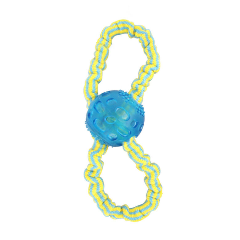 Tootoy! Super elastic toy Blue Pelota con Cuerda Azul para perros thumbnail