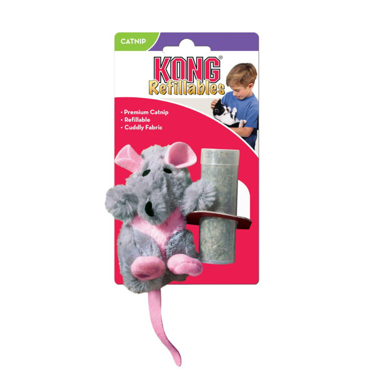 Kong Dr Noys Ratón Recargable con Plumas para gatos,  Imagen numero 1 Kong Dr Noys Ratón Recargable con Plumas para gatos, , large Imagen numero 1