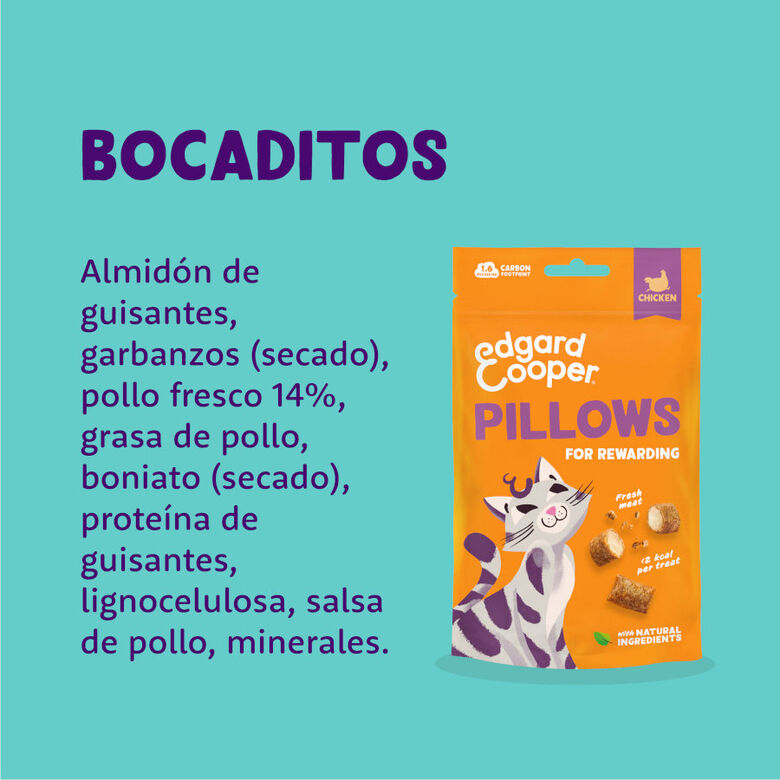 Edgard &amp; Cooper Bocaditos Pillows Pollo para gatos thumbnail