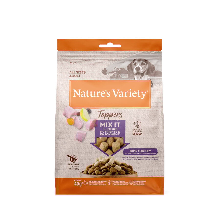 Nature&#039;s Variety Toppers Adult Pavo para perros