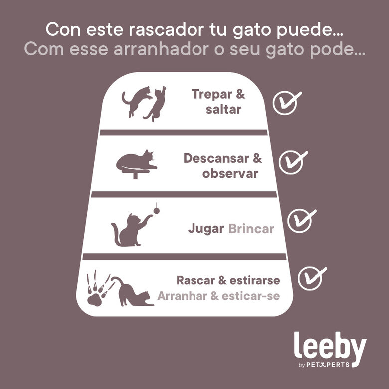 Leeby Kenzo árbol rascador con cama para gatos,  Imagen numero 10 Leeby Kenzo árbol rascador con cama para gatos, , large Imagen numero 10