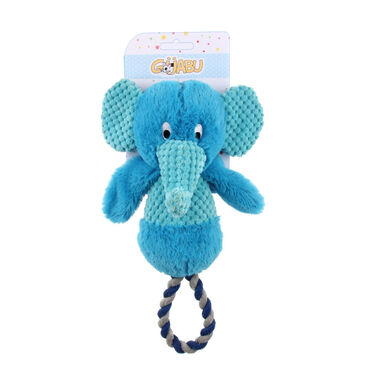 Guabu Elefante Azul de Peluche con Cuerda para perros