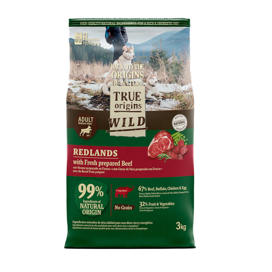 12 kg True Origins Wild Adult Redlands Ternera pienso para perros, , large Imagen numero 1