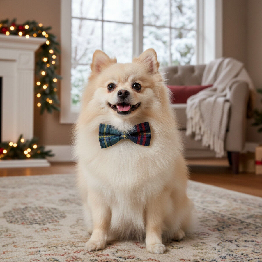 Wonder Christmas Pajarita Navideña Azul para perros thumbnail