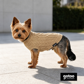 Gotoo Jersey de Punto Marr&oacute;n para perros