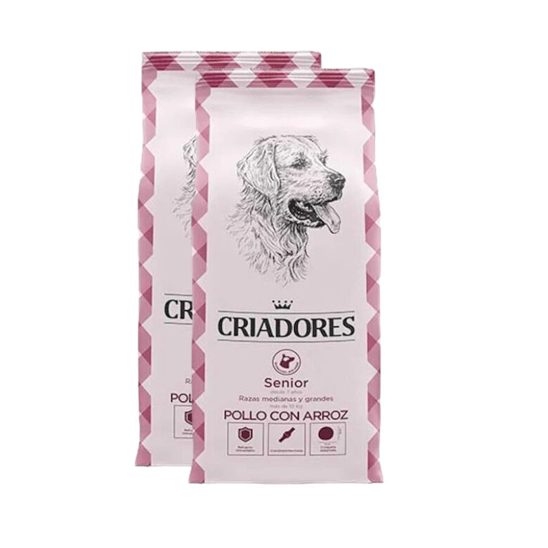 Criadores Senior Pollo y Arroz pienso para perros de razas medianas y grandes thumbnail