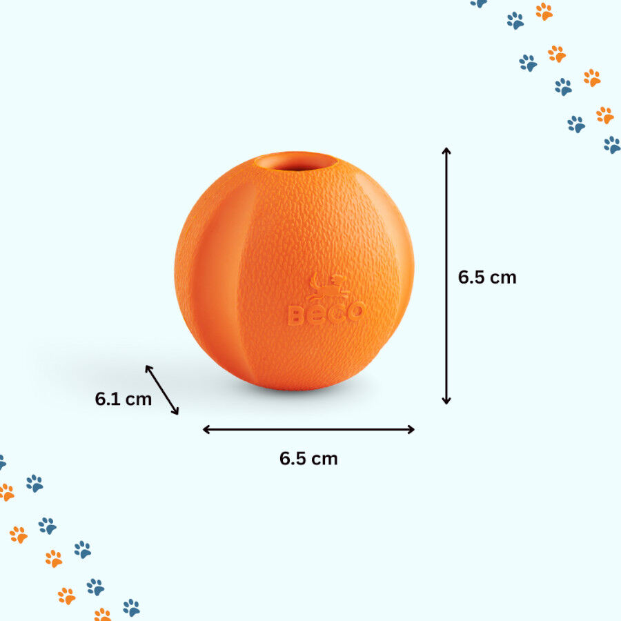 BECO Pelota Portagolosinas de Goma Naranja para perros thumbnail