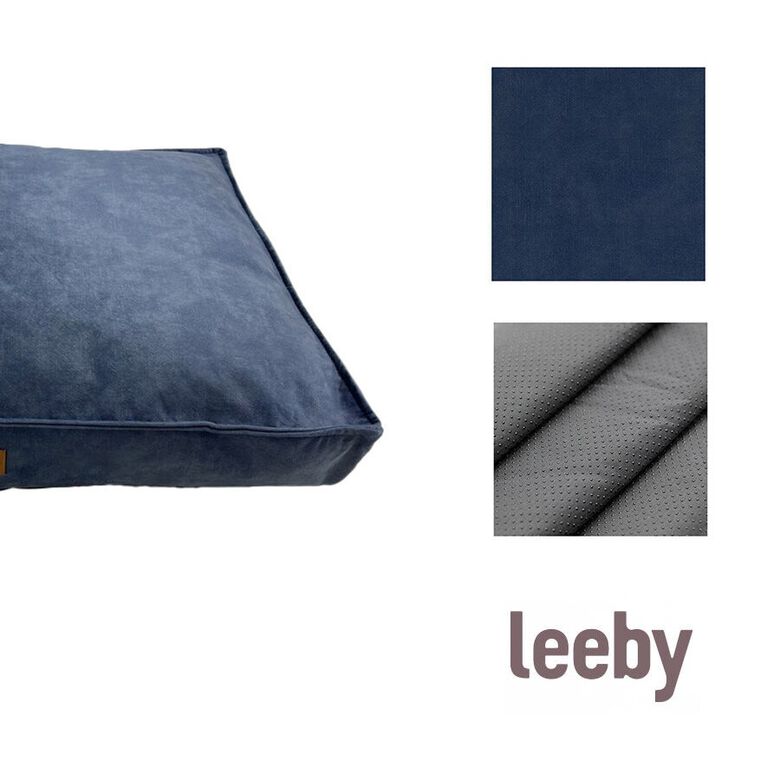 Leeby Colchoneta Impermeable y Desenfundable Azul Marino para perros thumbnail