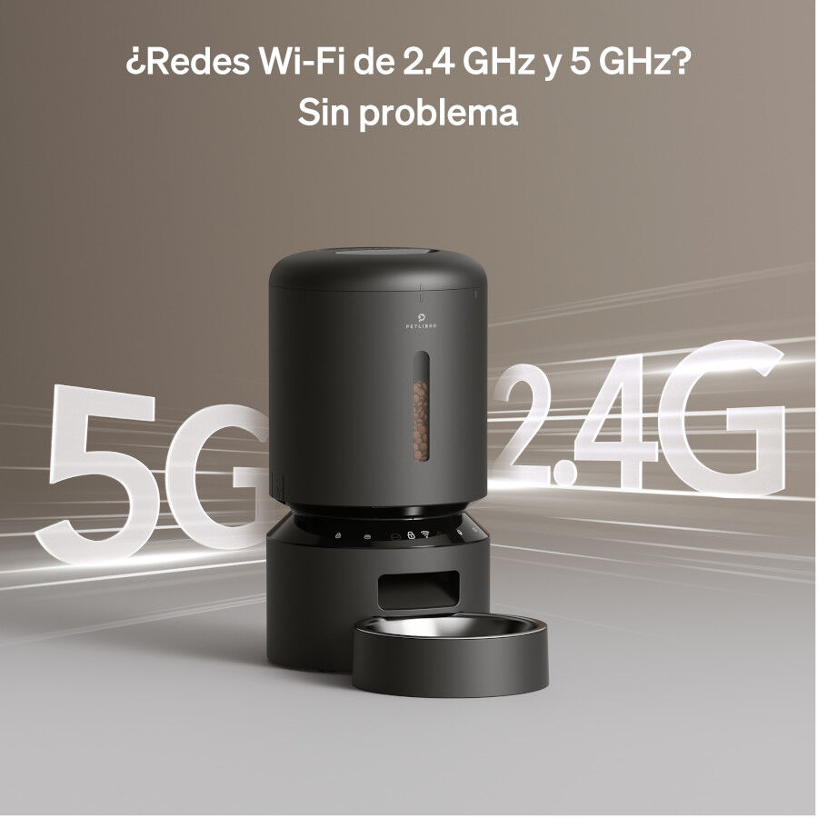 Petlibro Granary Wi-Fi Comedero Autom&aacute;tico Negro para perros y gatos, , large Imagen numero 2