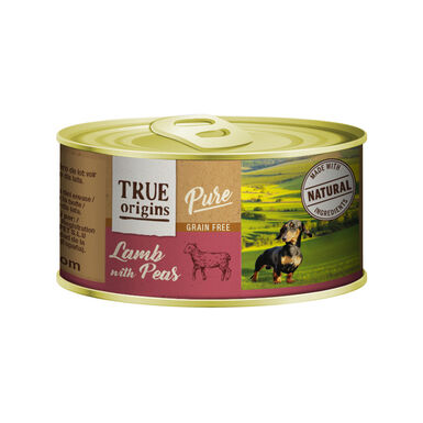 True Origins Pure Cordero con Guisantes lata para perros – Multipack