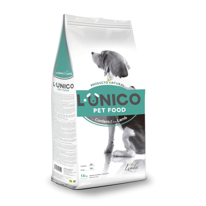 L-Único Cordero pienso para perros