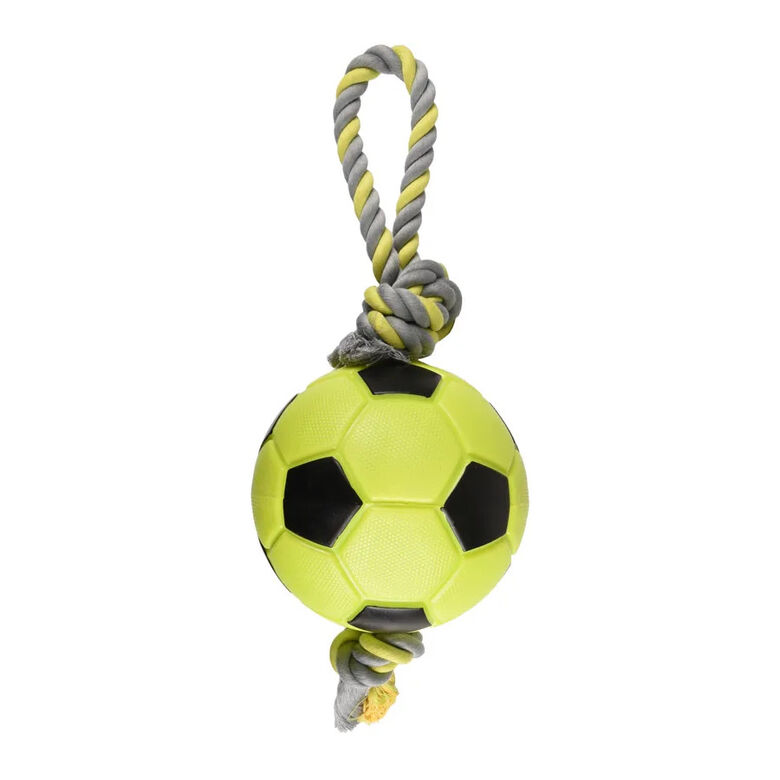 Flamingo Pelota Verde con Cuerda para perros thumbnail