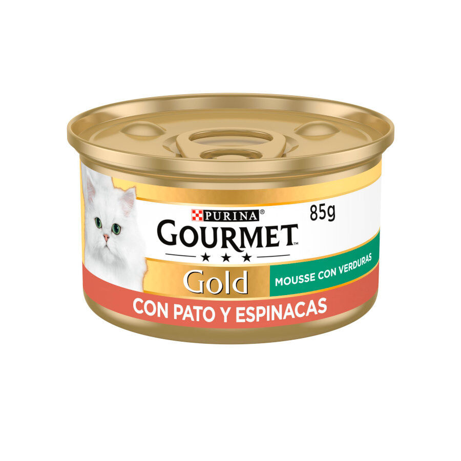 Gourmet Gold Mousse de Pato con Espinacas lata para gatos thumbnail