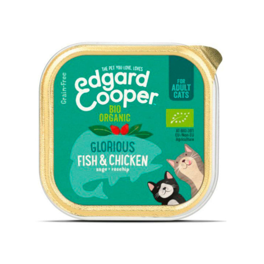 85 g Edgard & Cooper Grain Free Pollo y Pescado tarrina para gatos, , large Imagen numero 1