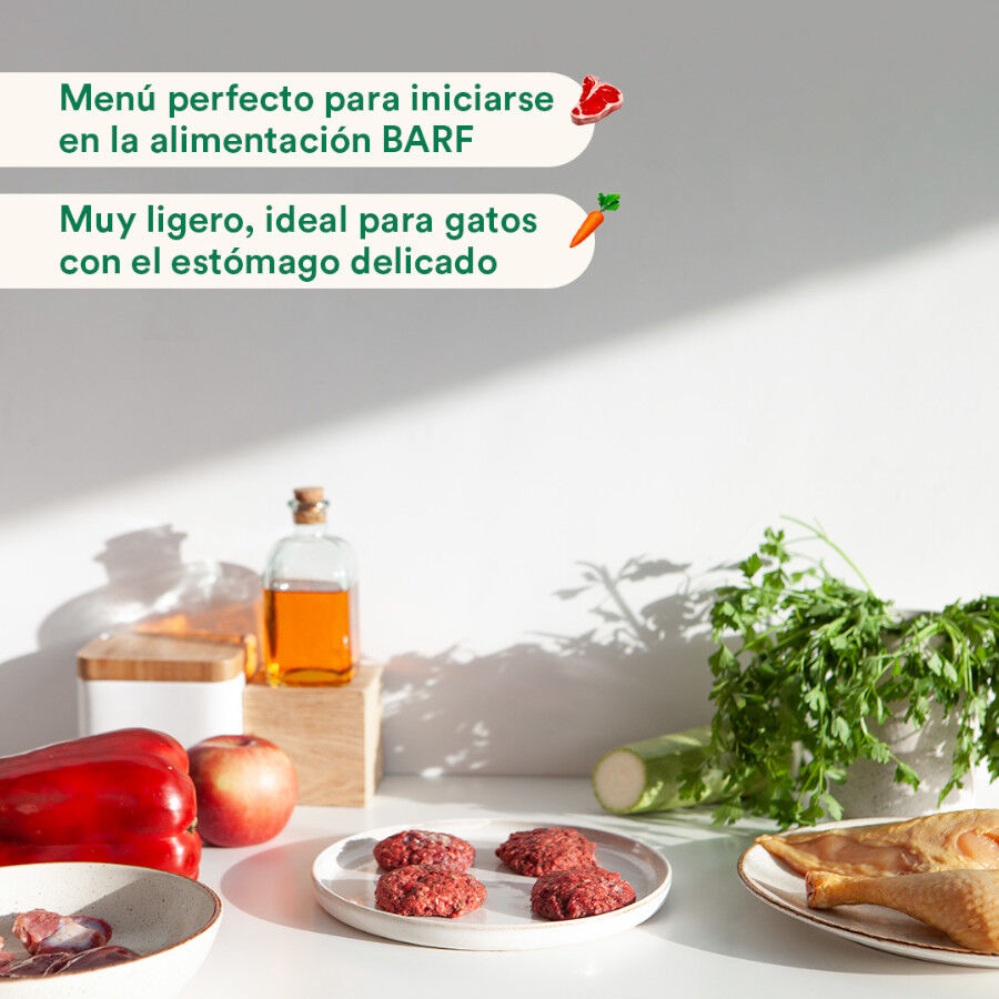 Wild Balance Menú Barf pollo con verduras comida congelada para gatos thumbnail