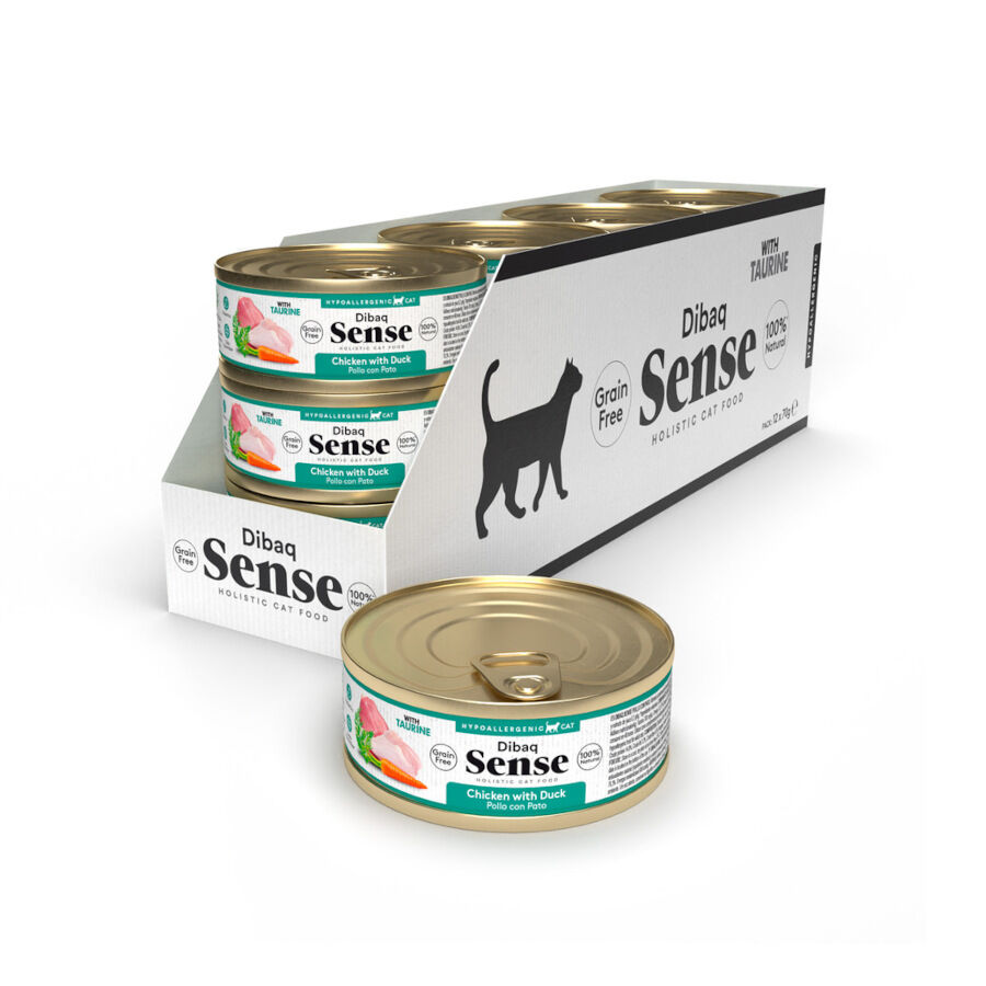 Dibaq Sense Hypoallergenic Grain Free Pollo y Pato lata para gatos thumbnail