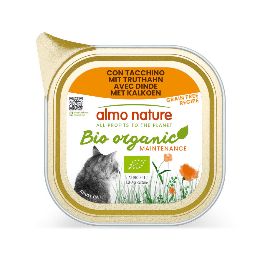 85 g Almo Nature Bio Organic Maintenance Grain Free Pavo tarrina para gatos, , large Imagen numero 1