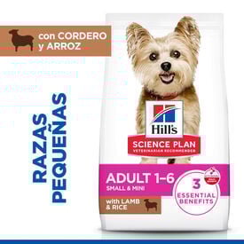 Hill's Science Plan pienso cordero y arroz para perros adultos de razas pequeñas y mini
