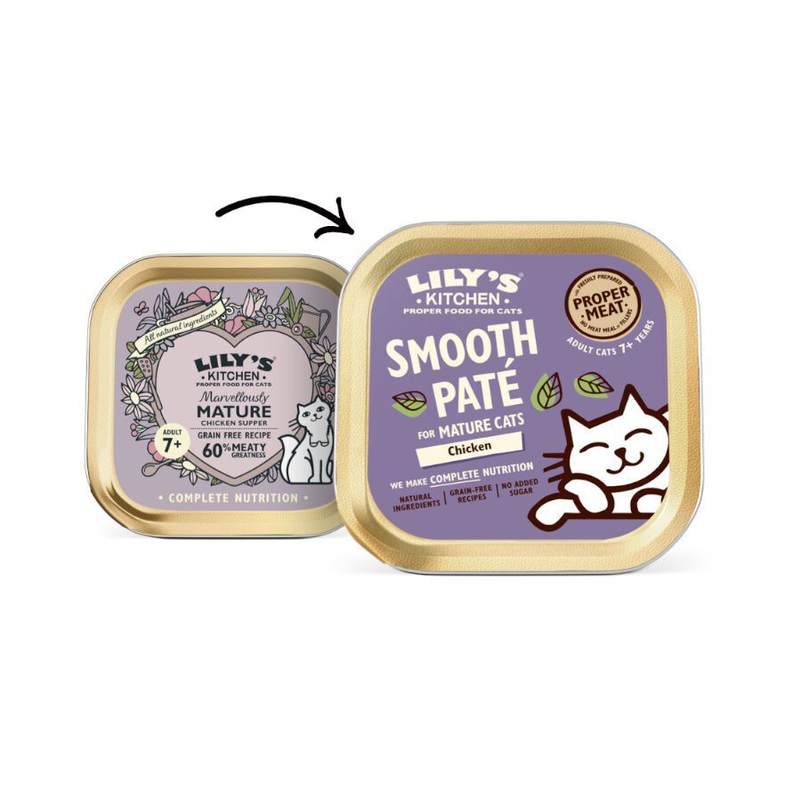 Lily&#039;s Kitchen Mature Smooth Pollo en paté para gatos thumbnail