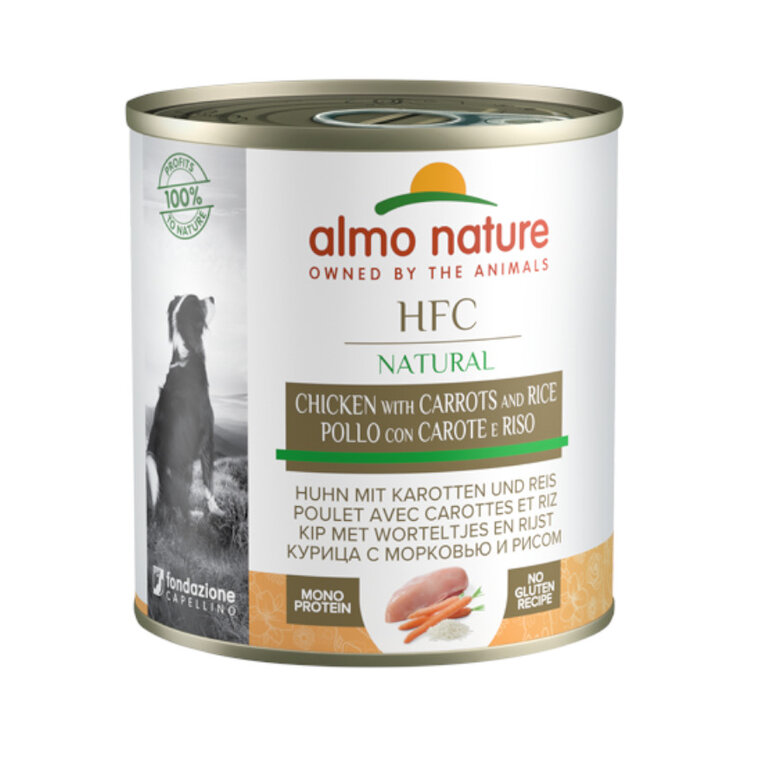 Almo Nature HFC Pollo, Zanahorias y Arroz lata para perros, , large image number null