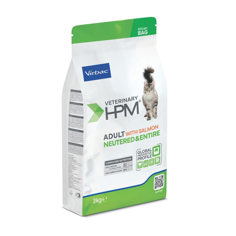 3 kg Virbac HPM Veterinary Pienso Salm&oacute;n para gatos adultos, , large Imagen numero 3