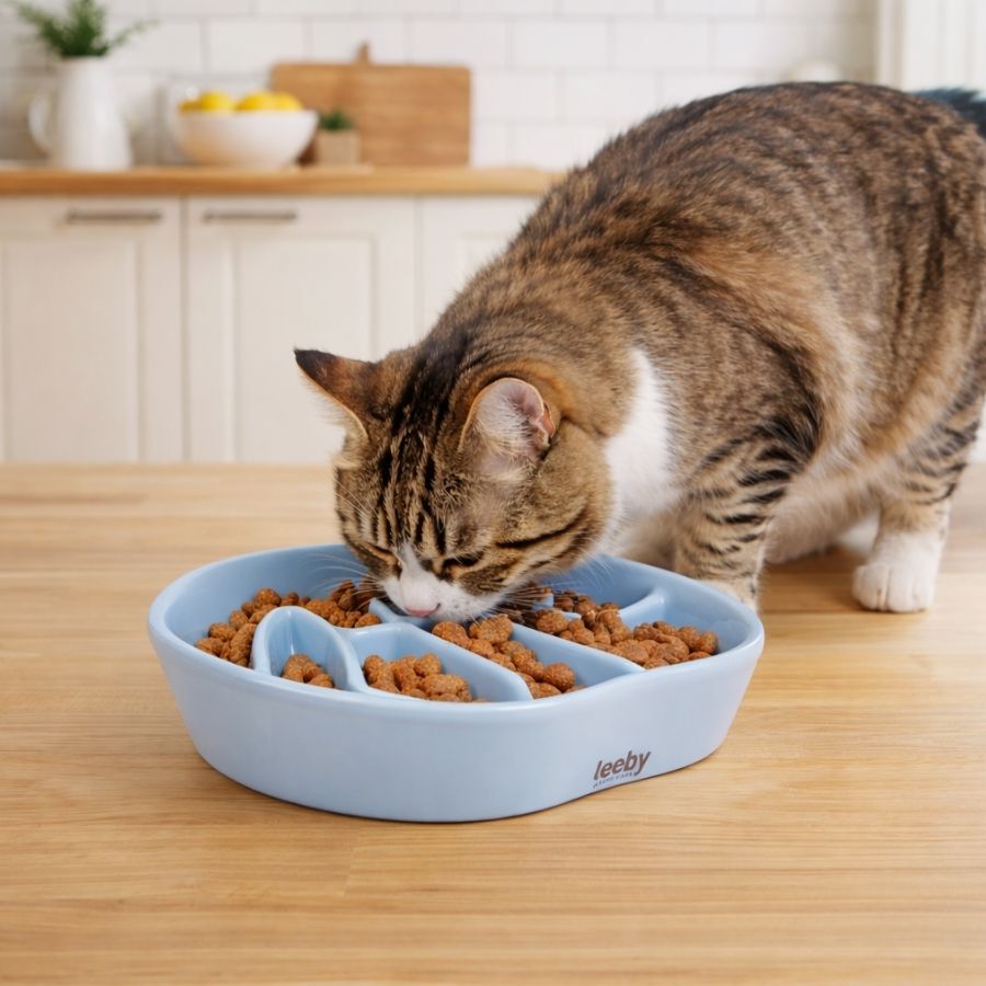 Leeby Comedero Antivoracidad de Cer&aacute;mica para gatos, , large Imagen numero 1