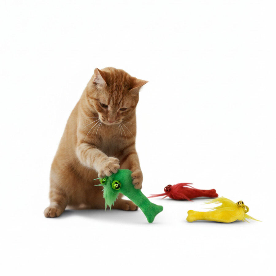 Playology Pack de Peluches con Cascabel de Colores para gatos, , large Imagen numero 5