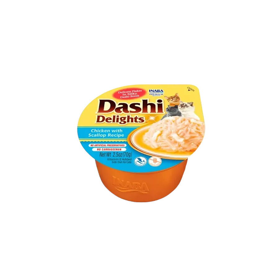 70 g Dashi Delights Snack Cremoso Pollo y Vieira tarrina para gatos, , large Imagen numero 1