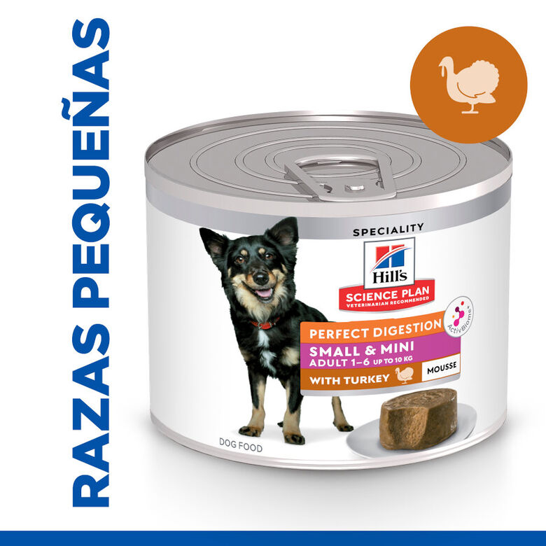 Hill&#039;s Science Plan Adult Small y Mini Perfect Digestion Mousse de Pavo lata para perros thumbnail