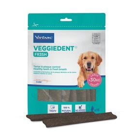 Virbac Snacks Dentales Veggiedent Fresh para perros de raza grande