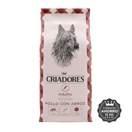 Criadores Adulto Pollo y Arroz pienso para perros de razas grandes, , large image number null