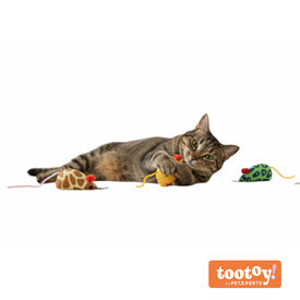 Tootoy! Pack de Ratones con Catnit Estampados para gatos