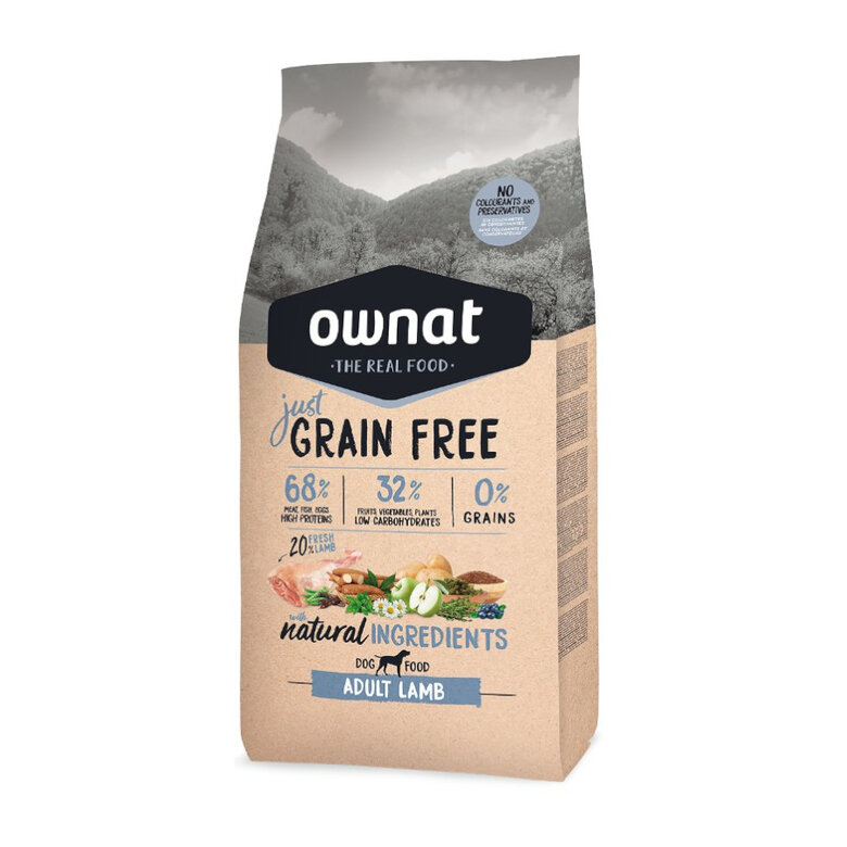 14 kg Ownat Just Grain Free Adult Cordero pienso para perros,  Imagen numero 1 14 kg Ownat Just Grain Free Adult Cordero pienso para perros, , large Imagen numero 1
