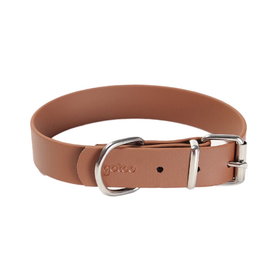 Gotoo Collar Biothane marr&oacute;n para perros, , large Imagen numero 1